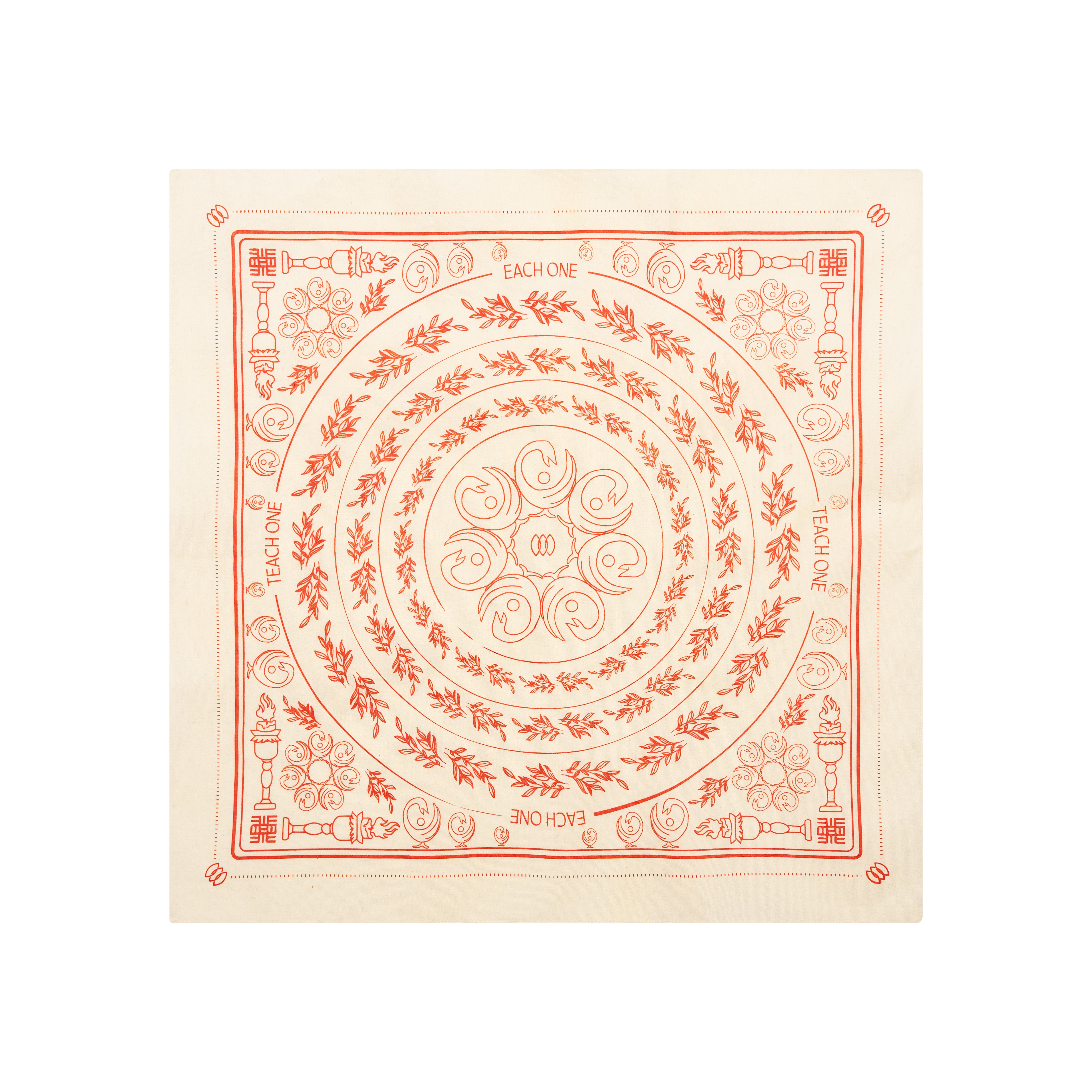 EACH ONE TEACH ONE BANDANA - LAVA/CANVAS