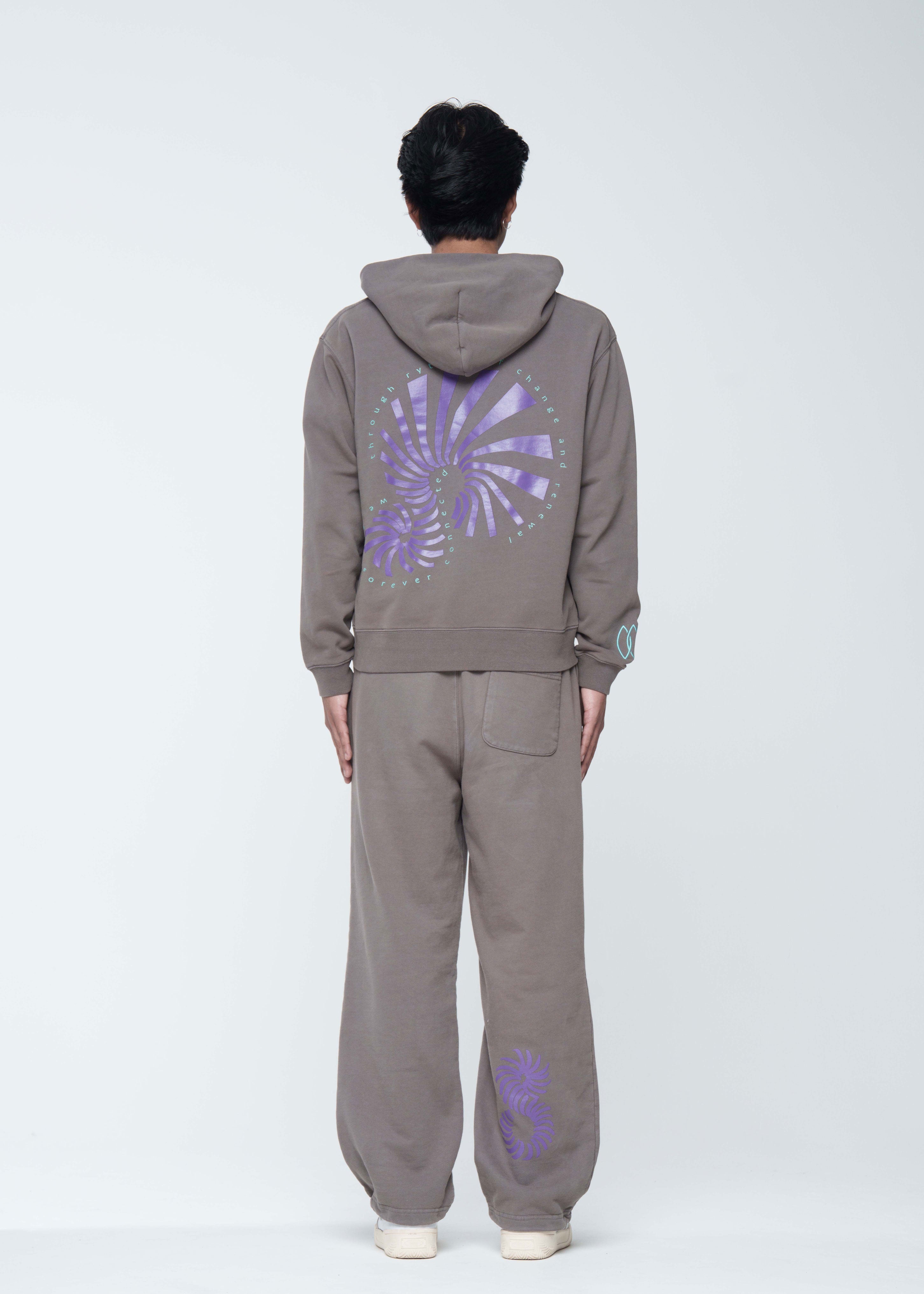 FOREVER CONNECTED ZIP-UP HOODIE - ASH GREY