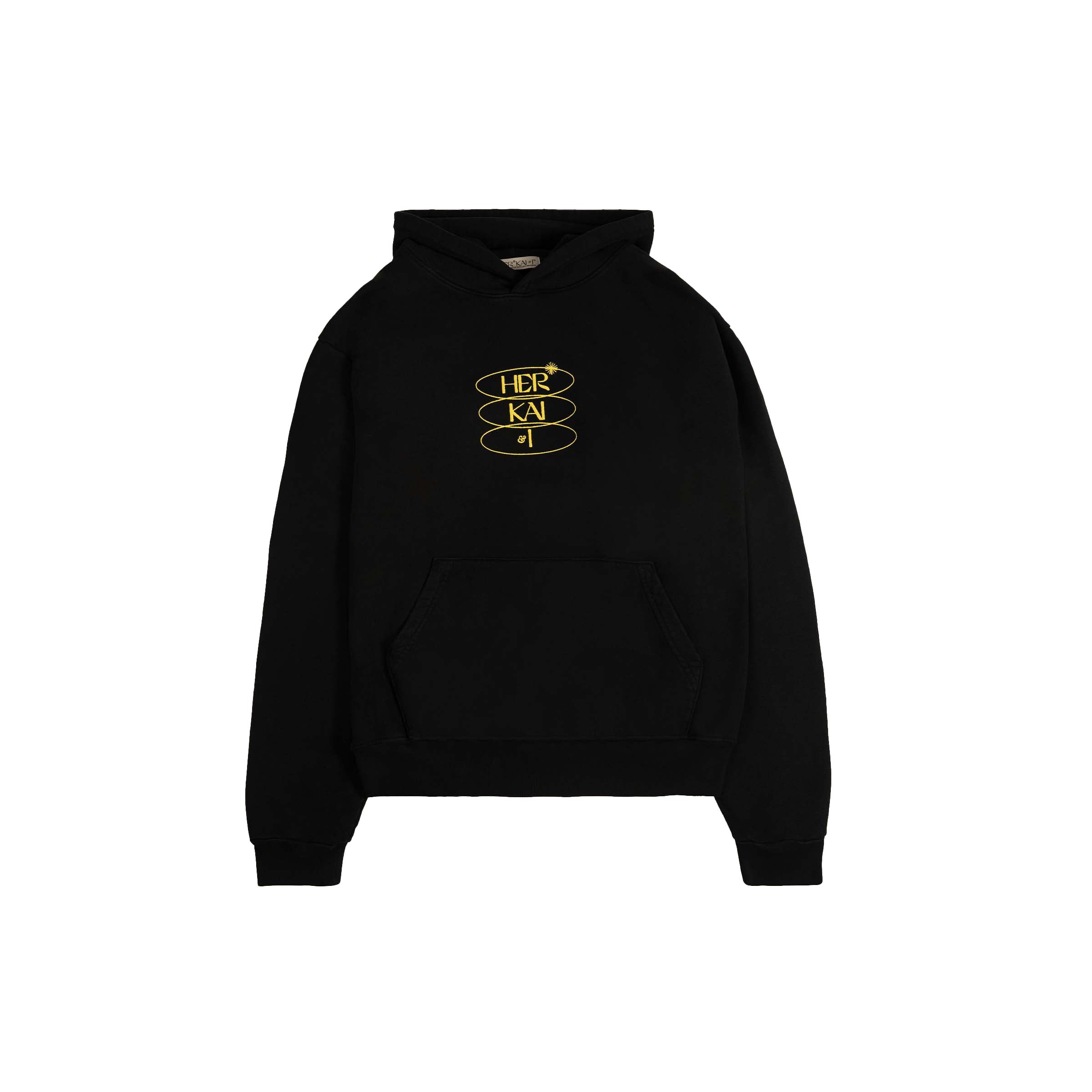 FRONT VIEW OF BOUNDLESS IN DIVINITY HOODED SWEATSHIRT BY HER KAI & I