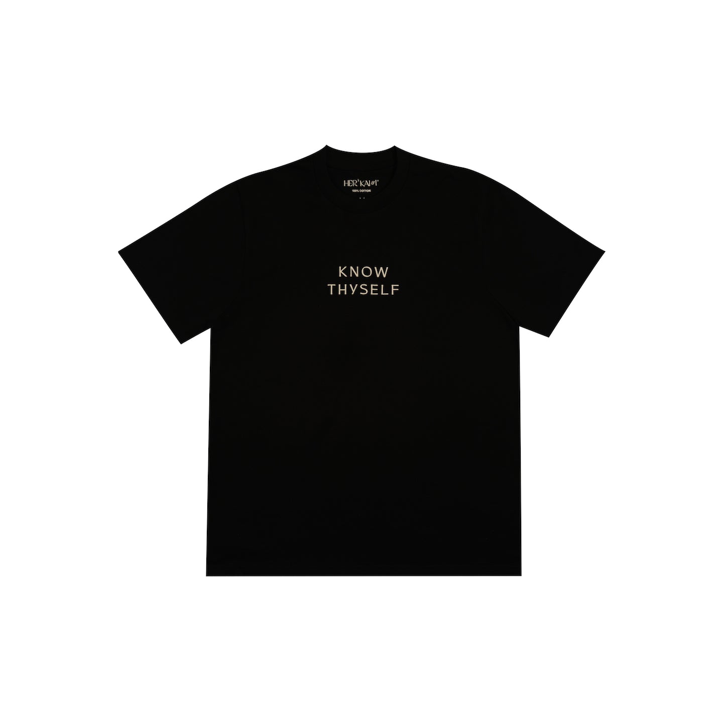 KNOW THYSELF T-SHIRT BY HER KAI & I IN BLACK BEAUTY COLOR
