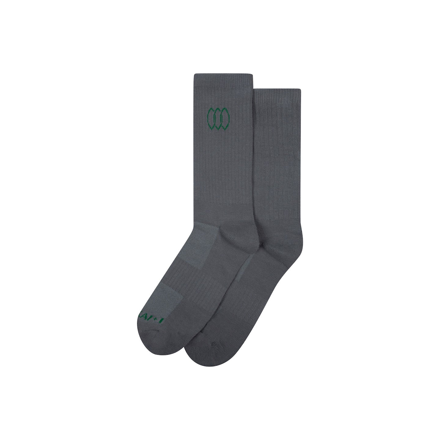 Three Leaf Cotton Cotton Socks by Her Kai & I. It features our sage leaf logo print in Forest Green