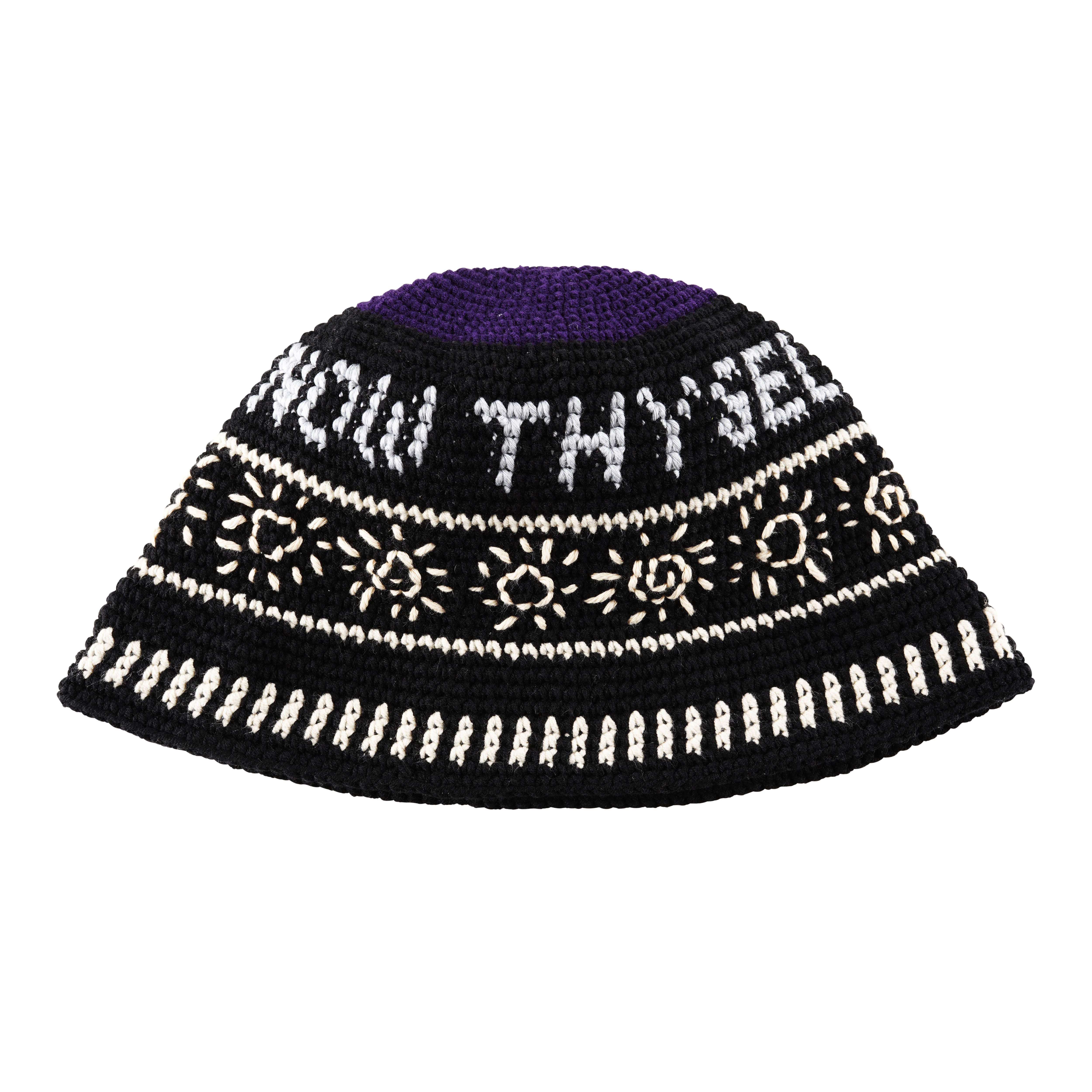 CHAKRA CROCHET HAT - Black/Multi