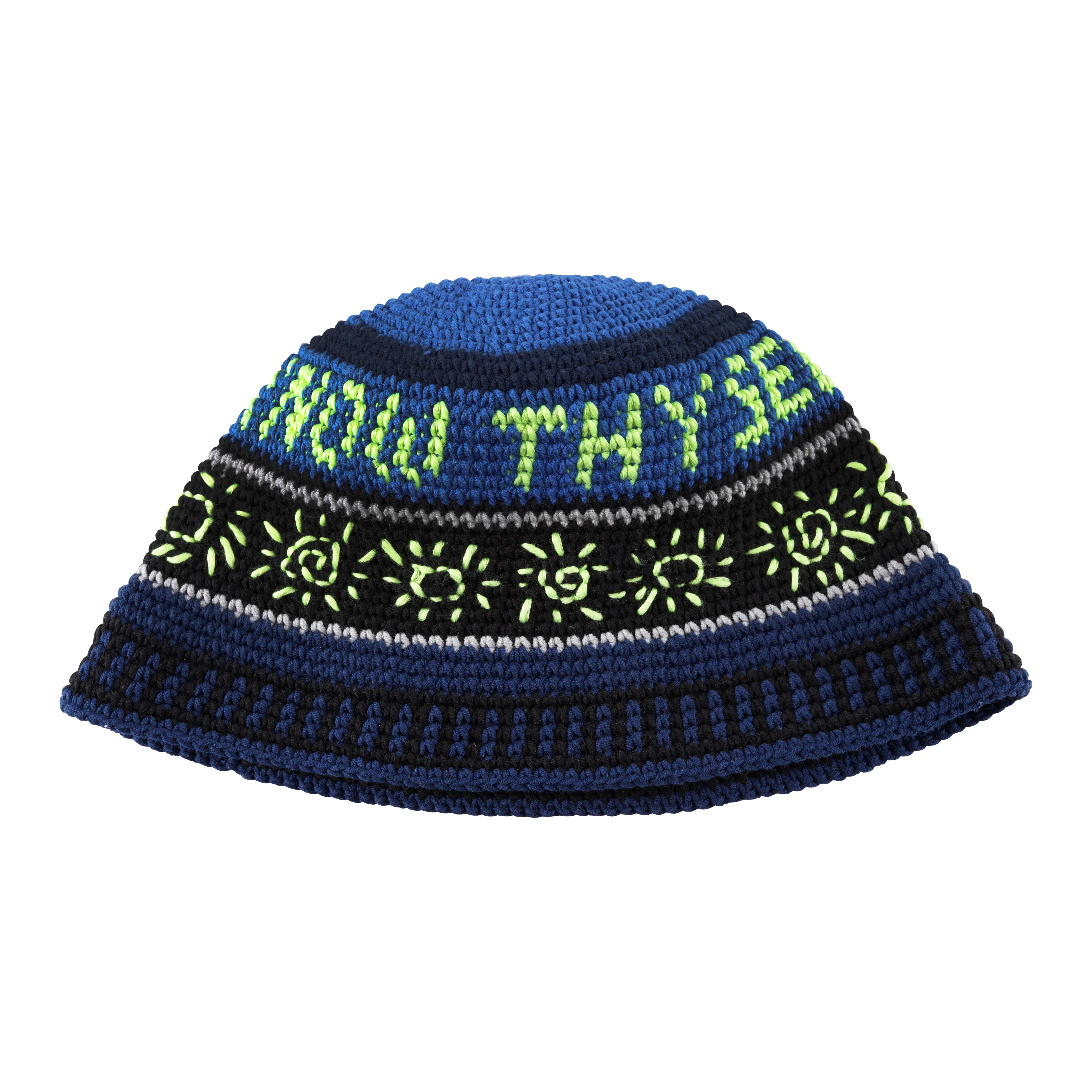 CHAKRA CROCHET HAT - Blue/Multi