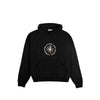FRONT VIEW OF UNIVERSAL PURSUIT HOODED SWEATSHIRT IN BLACK BEAUTY BY HER KAI & I