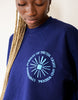 Detail shot of Universal Pursuit Graphic Puff Print on Model