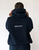 Back View of our Universal Pursuit Hoodie/Hooded Sweatshirt in Black Beauty